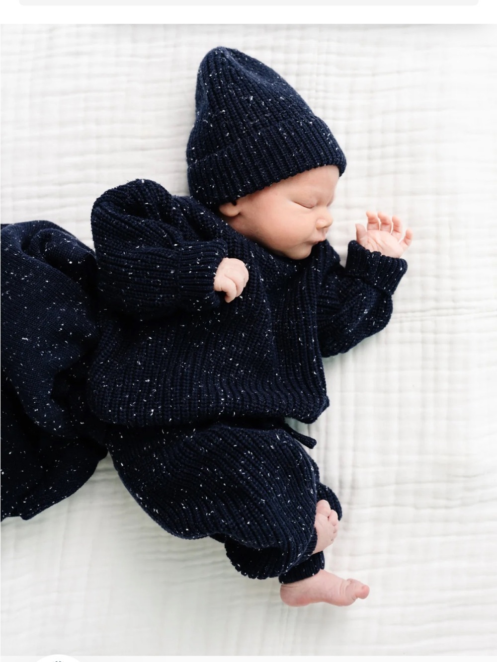 Lou Lou and company KNIT CHUNKY SWEATER SET - NAVY SPECKLE